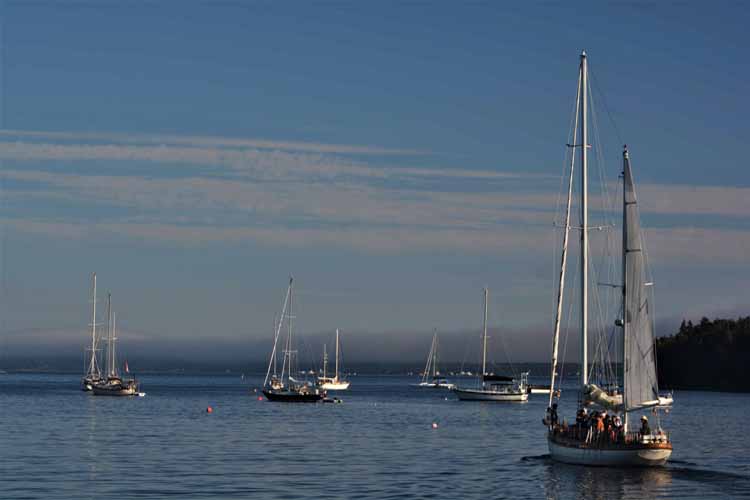 boats at sea